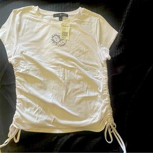 Soft & Sexy Cinch Tee NWT never worn white size L crunch up dudes stretchy